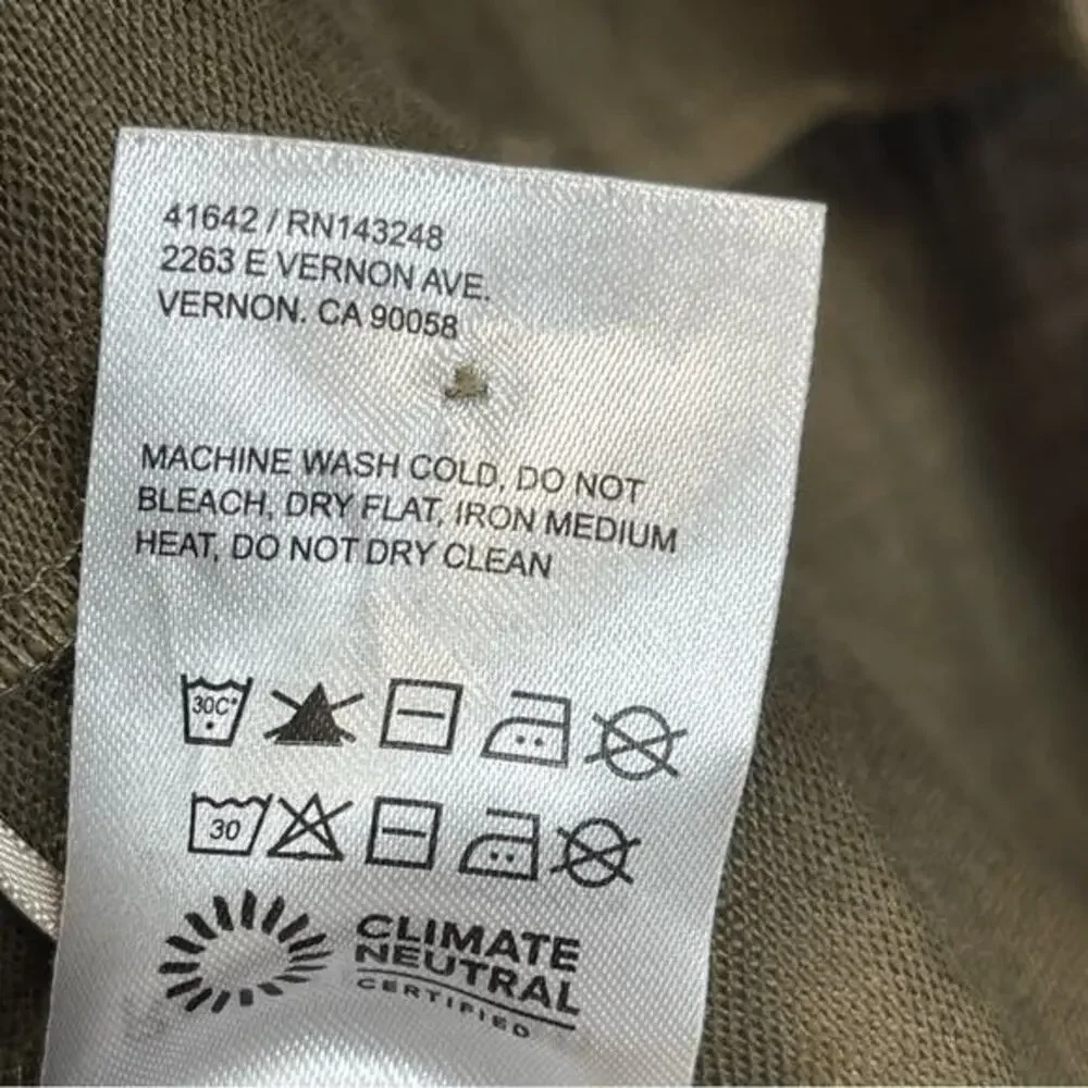 Reformation Autumn Linen Jumpsuit‎ Taupe Biball Open Back